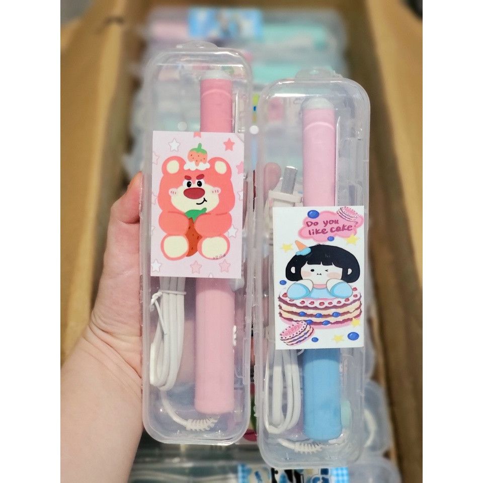 MÁY UỐN TÓC DÂU HỒNG MINI